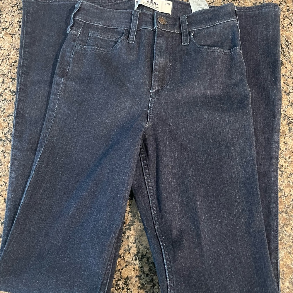 Hollister Dark Blue Flare Leg Jeans